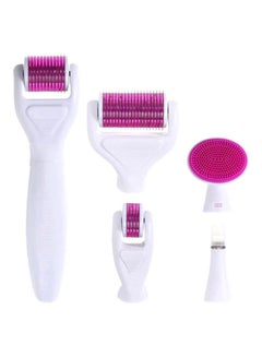 Derma Roller 6-In-1 Anti-Aging Roller System Kit White/Pink  - Image 1