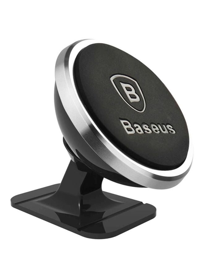 Baseus 360-Degree Rotating Magnetic Car Mount Phone Holder Universal Dashboard Phone Stand for iPhone Samsung Huawei (Paste Type) Black/Silver - Image 1