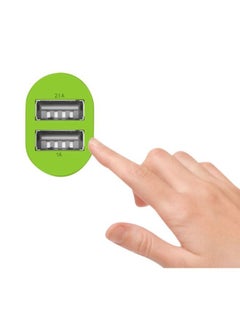 جوي شاحن السيارة فايبر المزود بكابل مايكرو USB أسود/أخضر  - Image 4