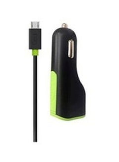 جوي شاحن السيارة فايبر المزود بكابل مايكرو USB أسود/أخضر  - Image 2