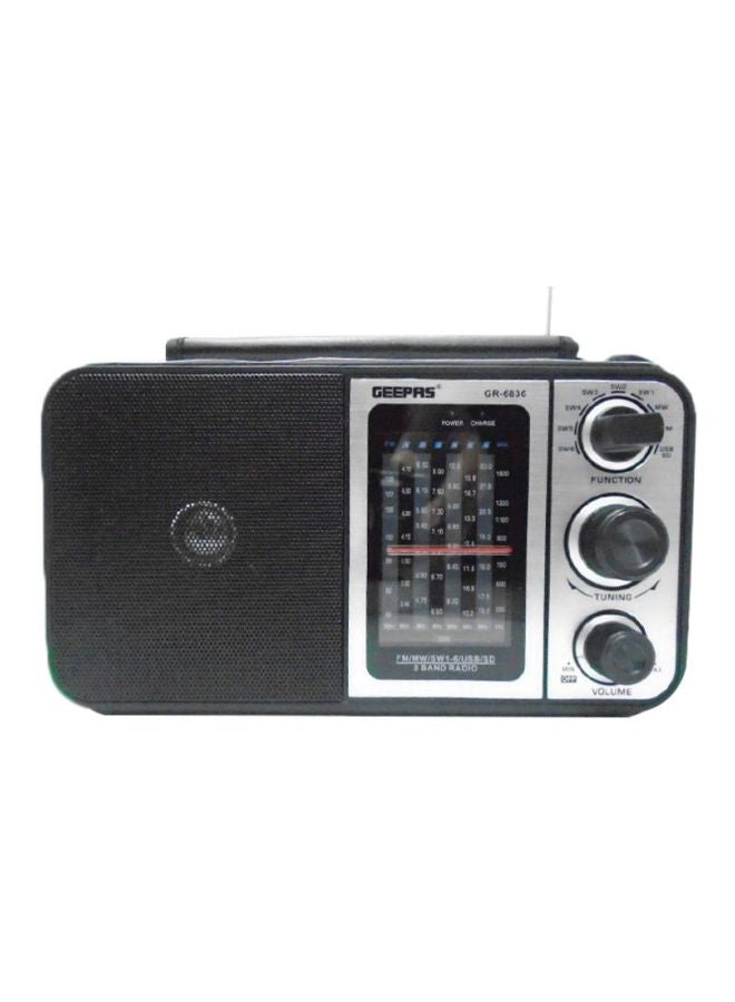GEEPAS Digital Radio Black/Silver/Red - Image 1