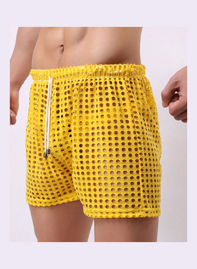 Generic - Solid Color Mesh Drawstring Shorts Green - Image 1