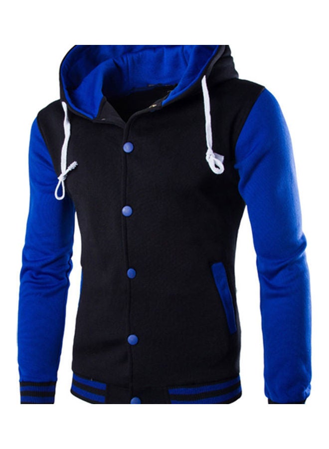 Winter Varsity Single-Breasted Jacket Blue/Black