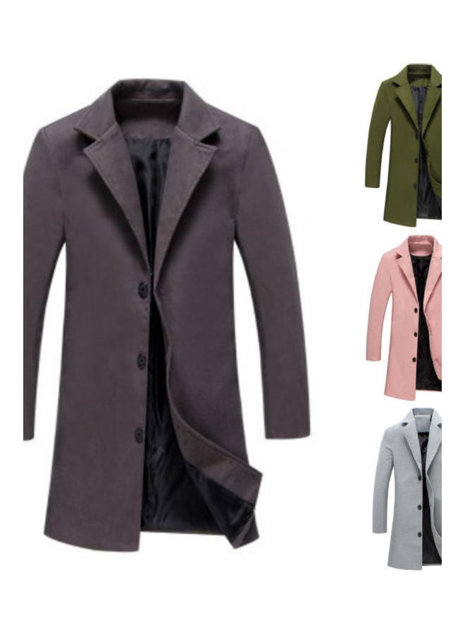Single Breasted Jacket Overcoat Black  - Image 2