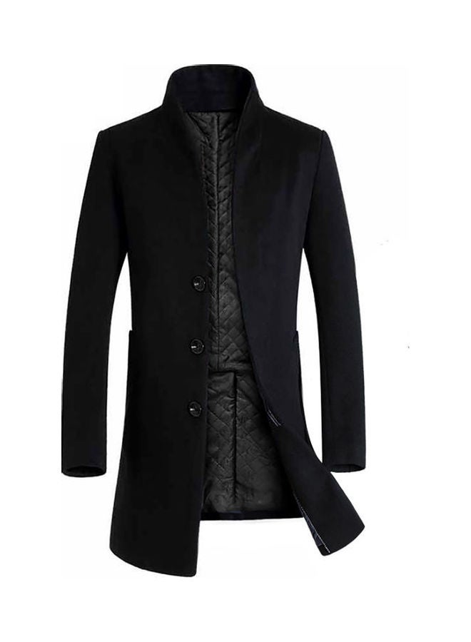 Woolen Trench Coat Navy Blue  - Image 5