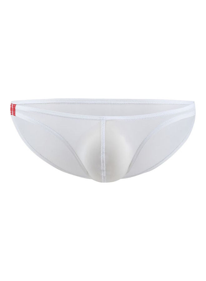 T-Back Thong Briefs Low Rise Underwear White  - Image 1
