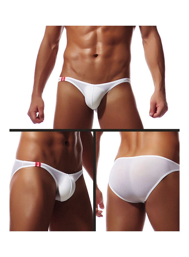 T-Back Thong Briefs Low Rise Underwear White  - Image 2