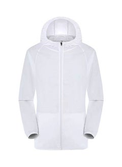 Sun Protection Hooded Coat White