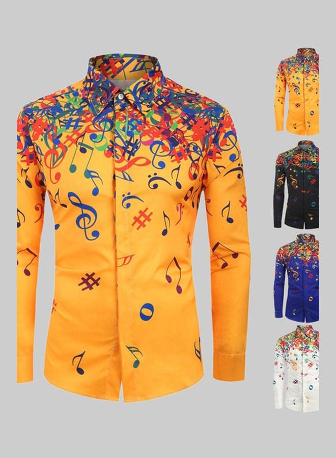 Musical Note Printed Shirt Multicolour - Image 2