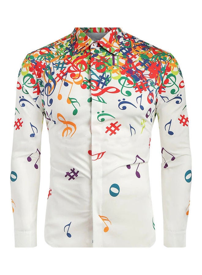 Musical Note Printed Shirt Multicolour