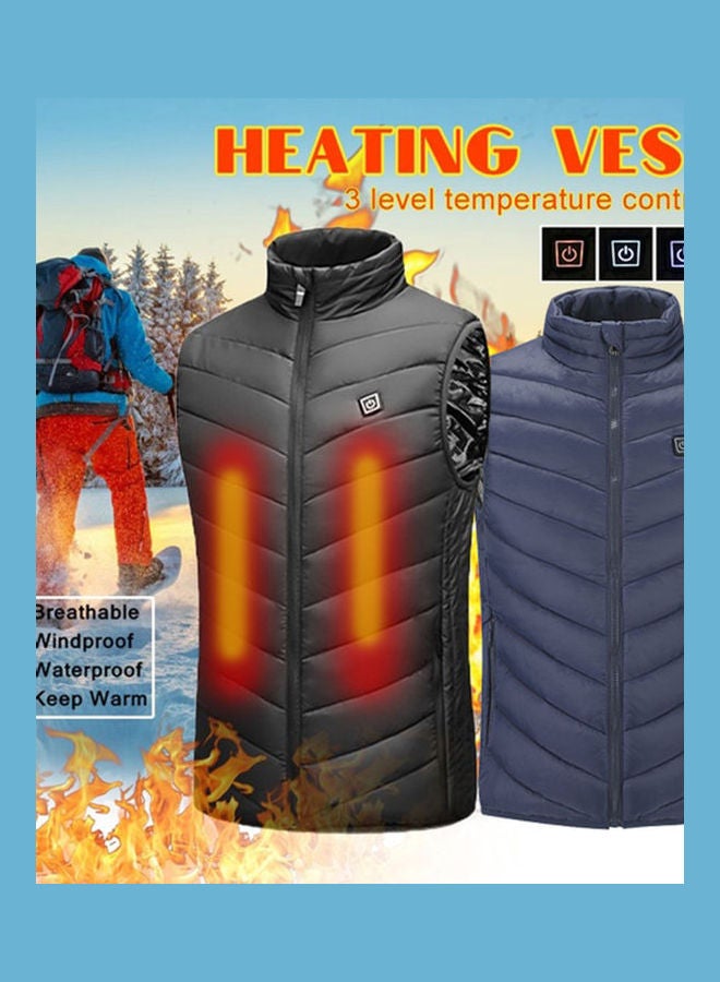 Thermal Heated Sleeveless Jacket Blue  - Image 2