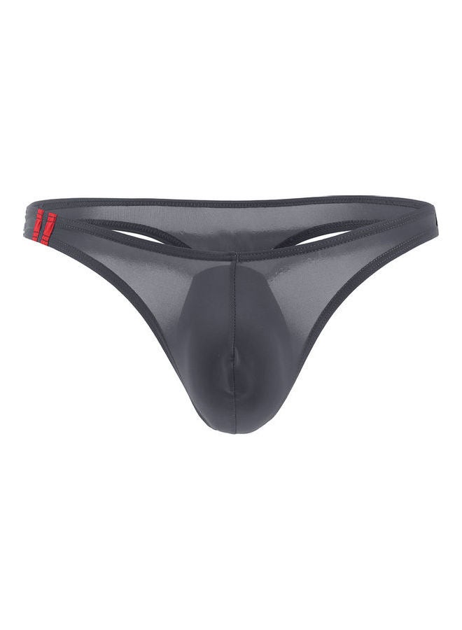 Generic - T-Back Thong Briefs Low Rise Underwear Grey - Image 1