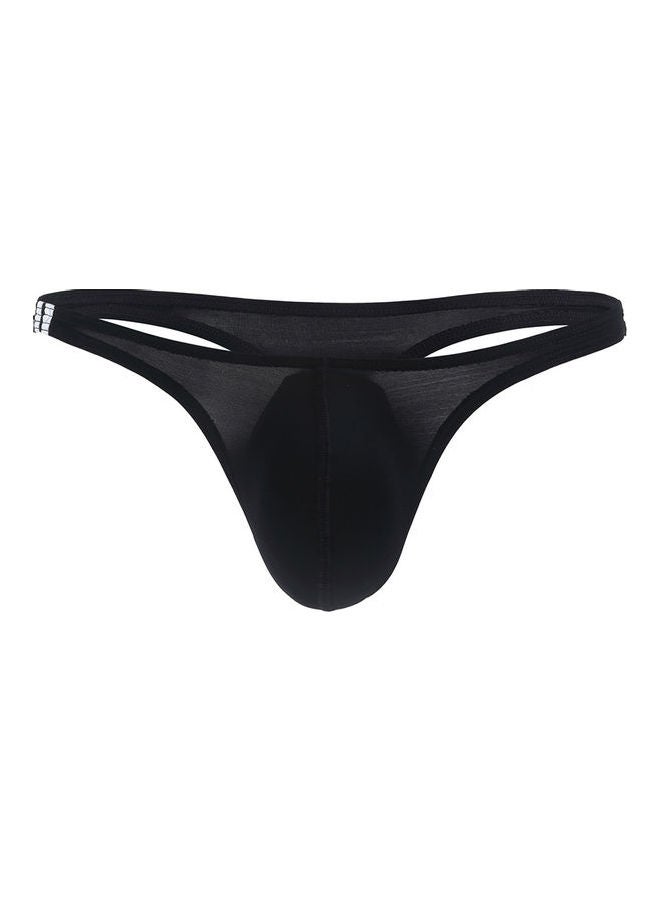T-Back Thong Briefs Low Rise Underwear Black 
