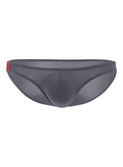 T-Back Metallic Finish Brief Grey