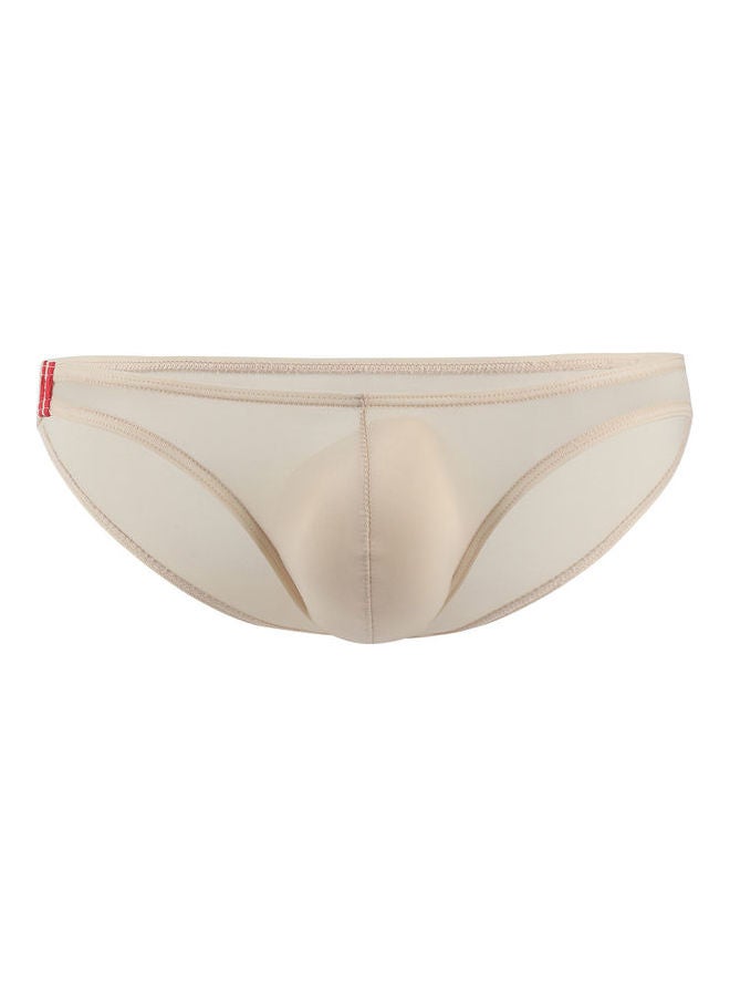 T-Back Thong Briefs Low Rise Underwear Beige  - Image 1