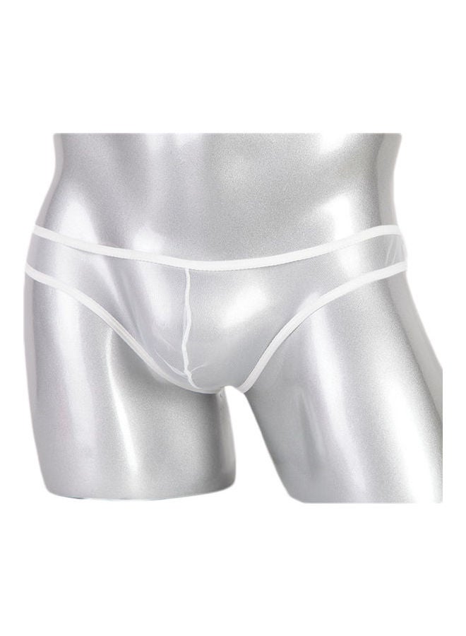 T-Back Thong Briefs Low Rise Underwear White 