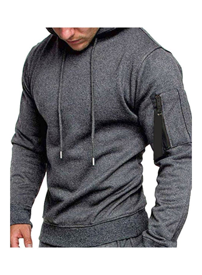 Long Sleeve Hoodie Grey - Image 3