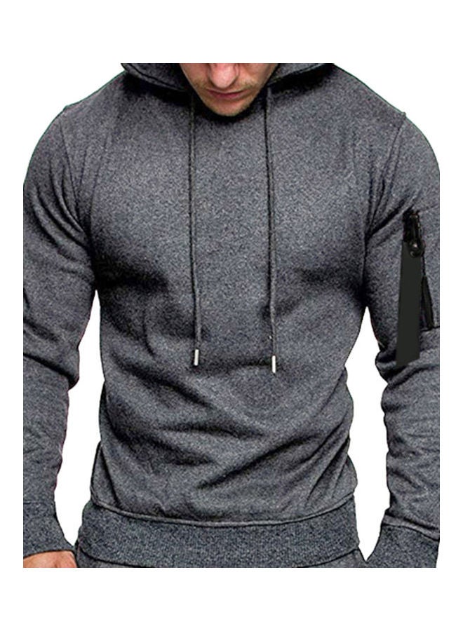 Long Sleeve Hoodie Grey - Image 1