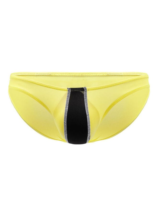 Generic Low Rise Thong Briefs Underwear Yellow 