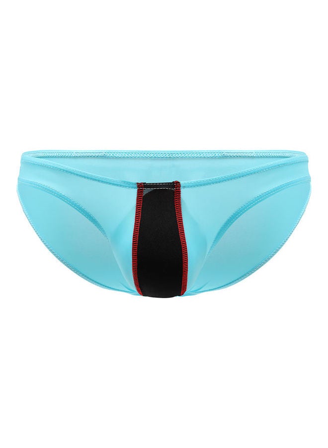 Generic Low Rise Solid Thong Blue/Black 