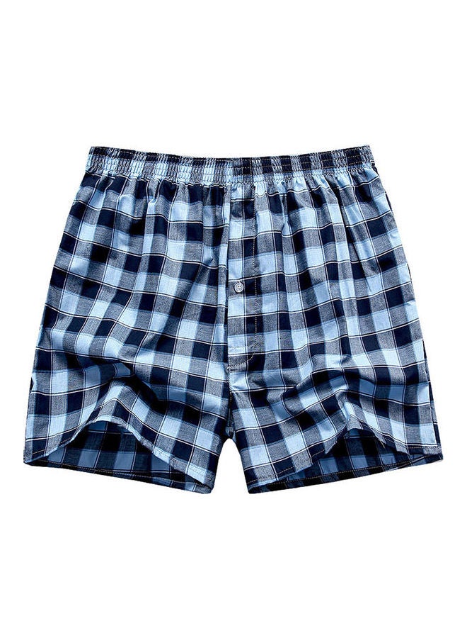 Summer Men Plaid Print Elastic Waistband Loose Boxers Beach Home Short Pants Random  - Image 4