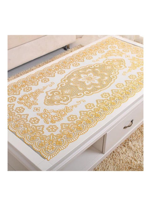 مفرش طاولة مزين بطبعة ذهبي 60x120سم