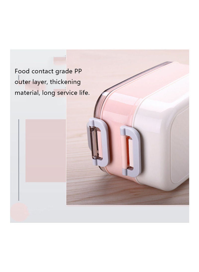 Multi Layer Bento Lunch Box Box Pink 12.5x10.5x12cm - Image 5