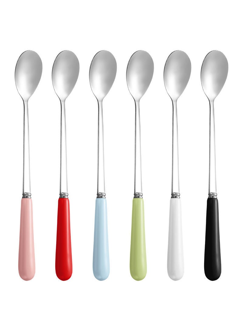 EHOME 1-Piece Cute Long Handle Spoon White 17.3cm - Image 3