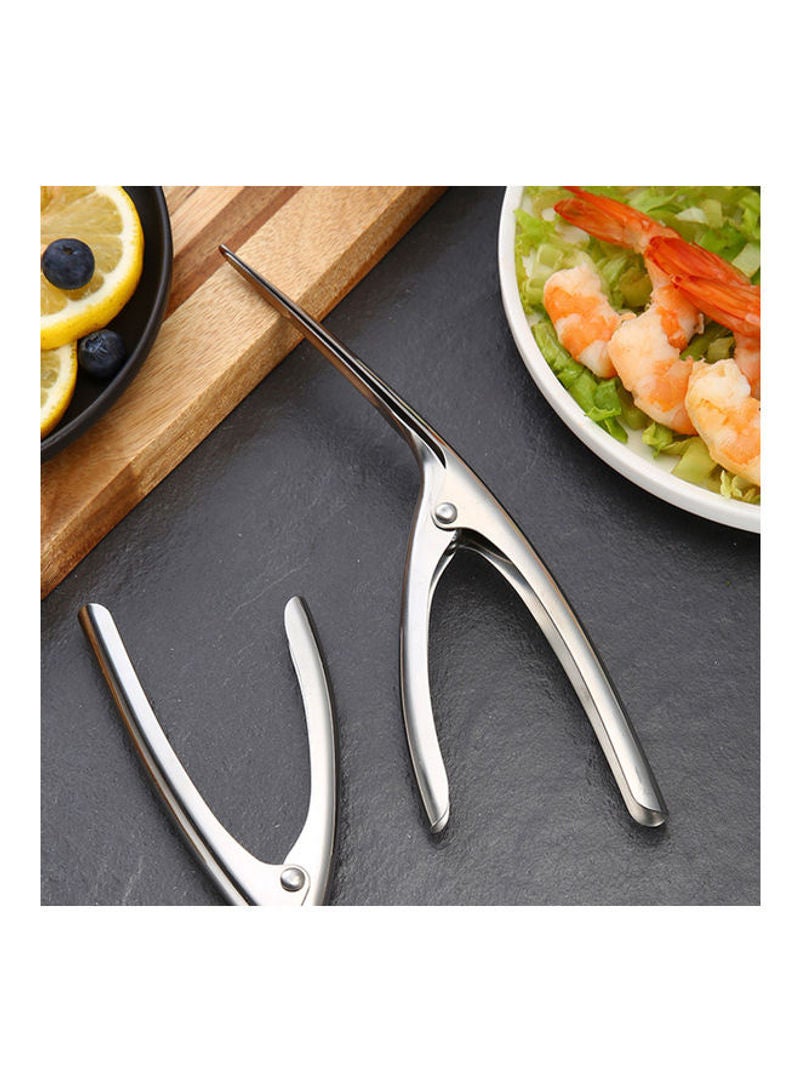 Generic - Shrimp Prawn Peeler Kitchen Tools Silver 21x3x6.5cm - Image 1