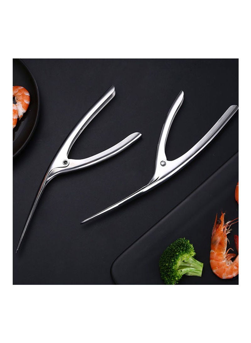 Generic - Shrimp Prawn Peeler Kitchen Tools Silver 21x3x6.5cm - Image 1