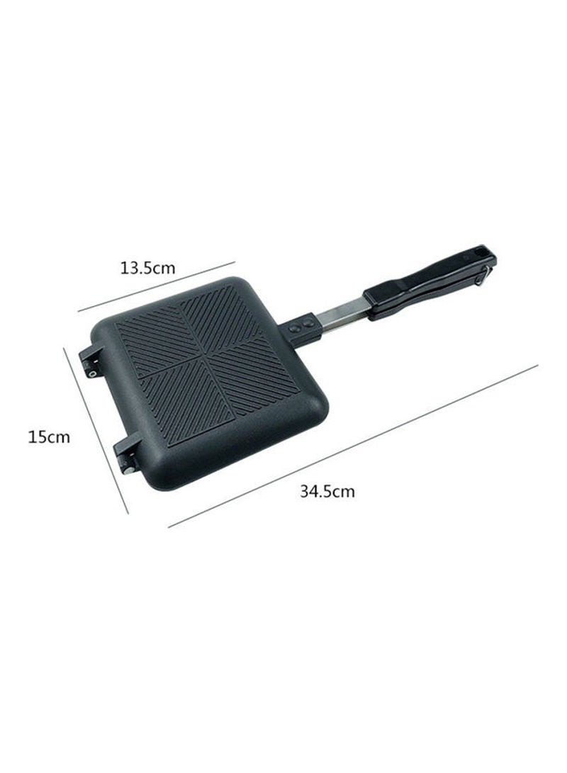 Non Stick Sandwich Maker Frying Pan Black 35*4*15cm - Image 3