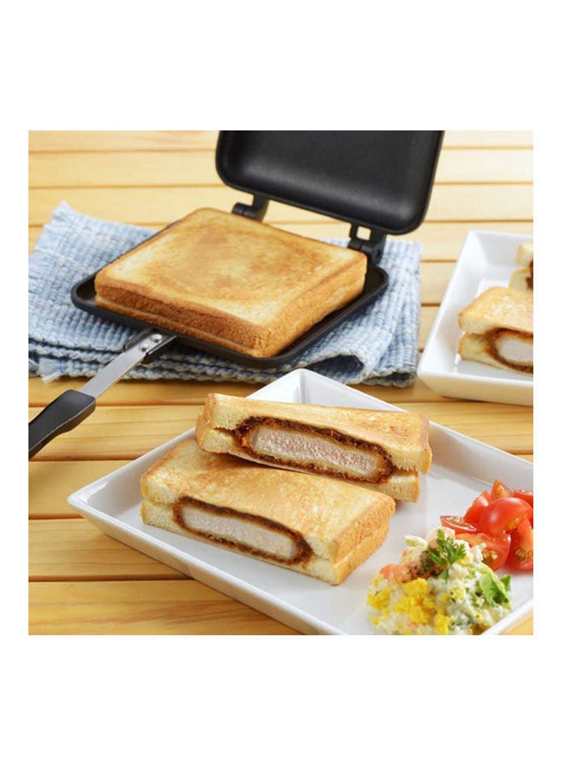 Non Stick Sandwich Maker Frying Pan Black 35*4*15cm - Image 5