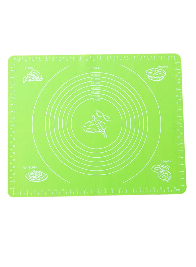 Non Stick Baking Mat Dough Pad With Measurement Green 40x1.5x1.5cm - Image 1