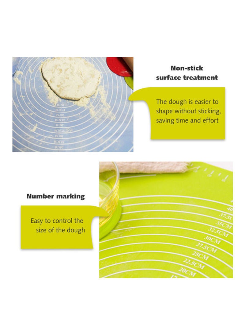 Non Stick Baking Mat Dough Pad With Measurement Green 40x1.5x1.5cm - Image 2