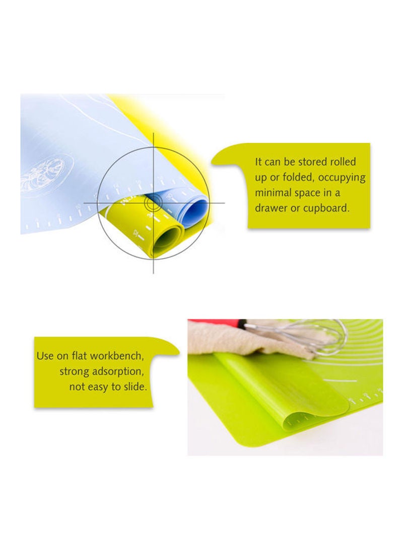 Non Stick Baking Mat Dough Pad With Measurement Green 40x1.5x1.5cm - Image 3