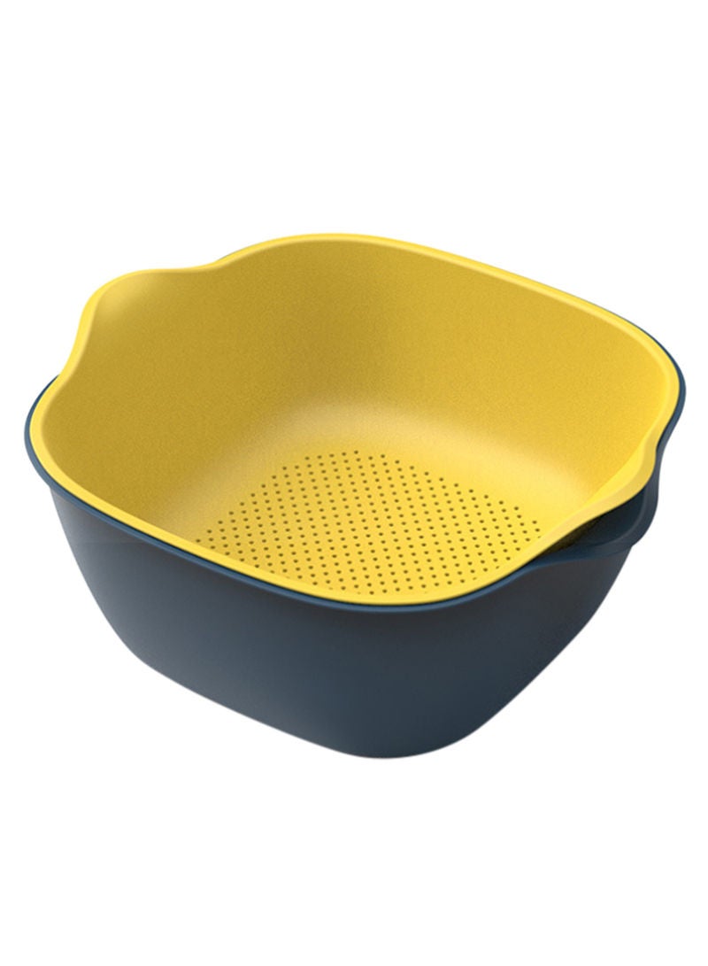 2-In-1 Multifunctional Double Layer Rotatable Bowl Set Multicolour 25x10x22.5cm - Image 1