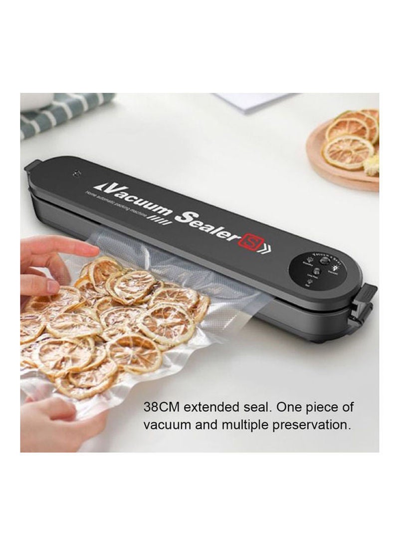 TYS-08 Automatic Vacuum Sealing Machine With 14-Piece Sealer Bags Black 37.5x7.8x10cm