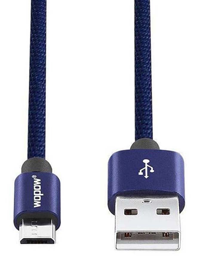 وبو كابل شحن ومزامنة البيانات بمنفذ Micro USB أزرق - Image 4