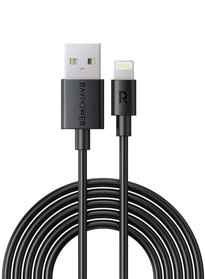 MFI Certified USB Data Sync And Charging Cable Black