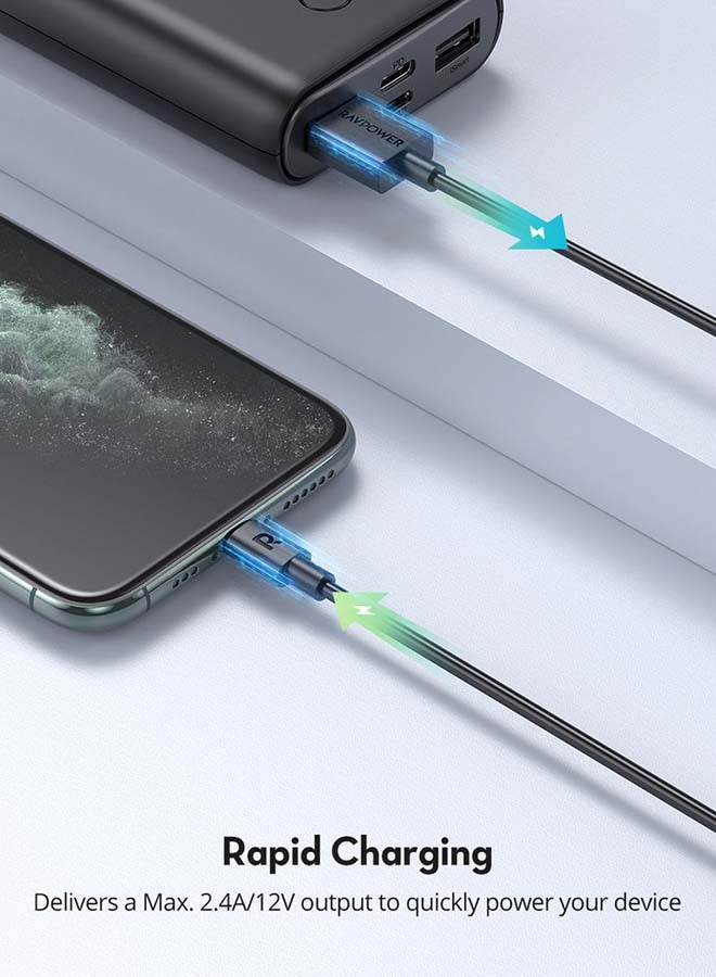MFI Certified USB Data Sync And Charging Cable Black