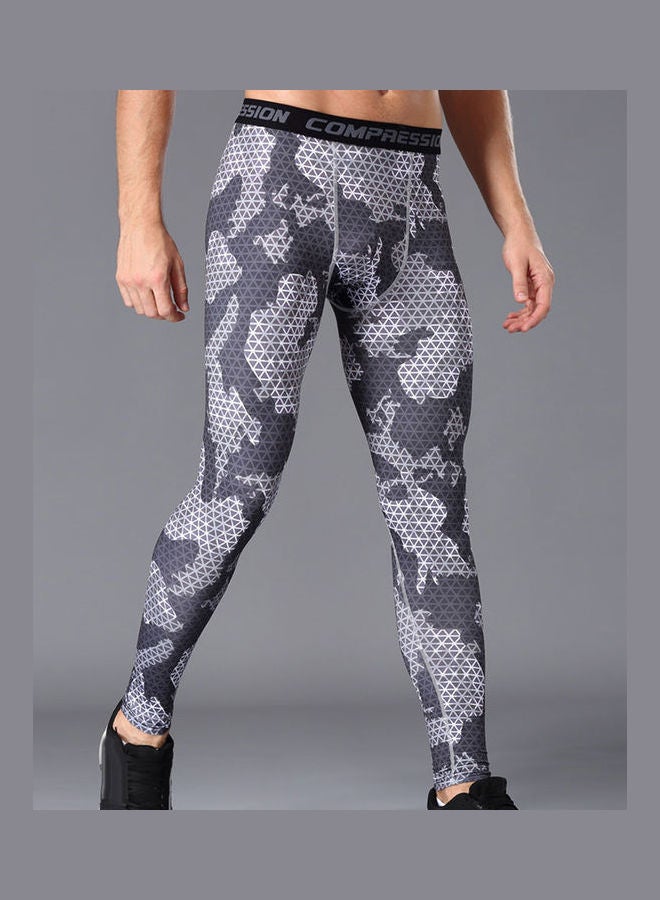 Quick Dry Compression Tights Grey  - Image 3