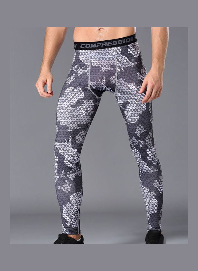 Quick Dry Compression Tights Grey  - Image 2