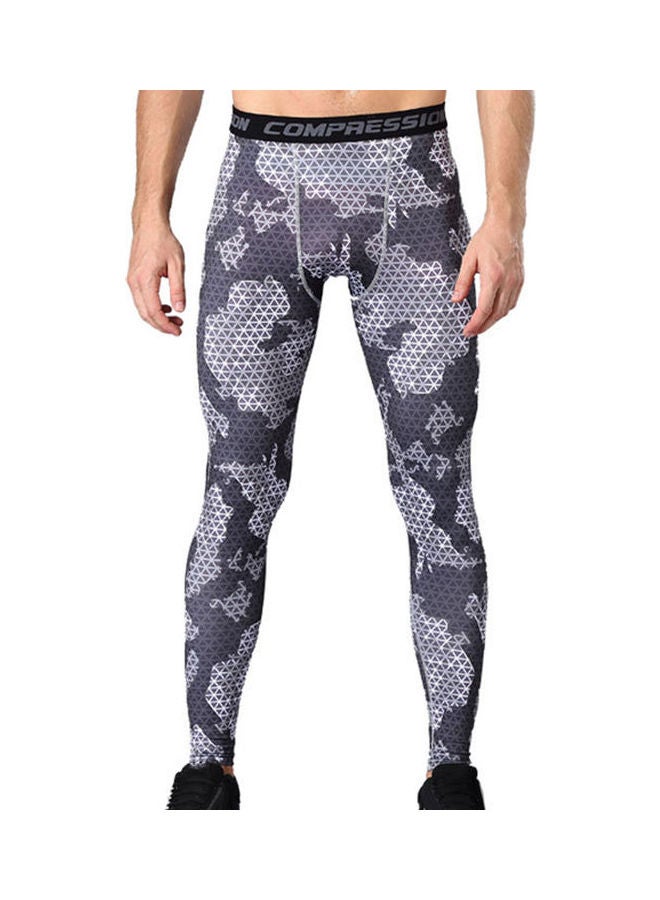 Quick Dry Compression Tights Grey  - Image 1