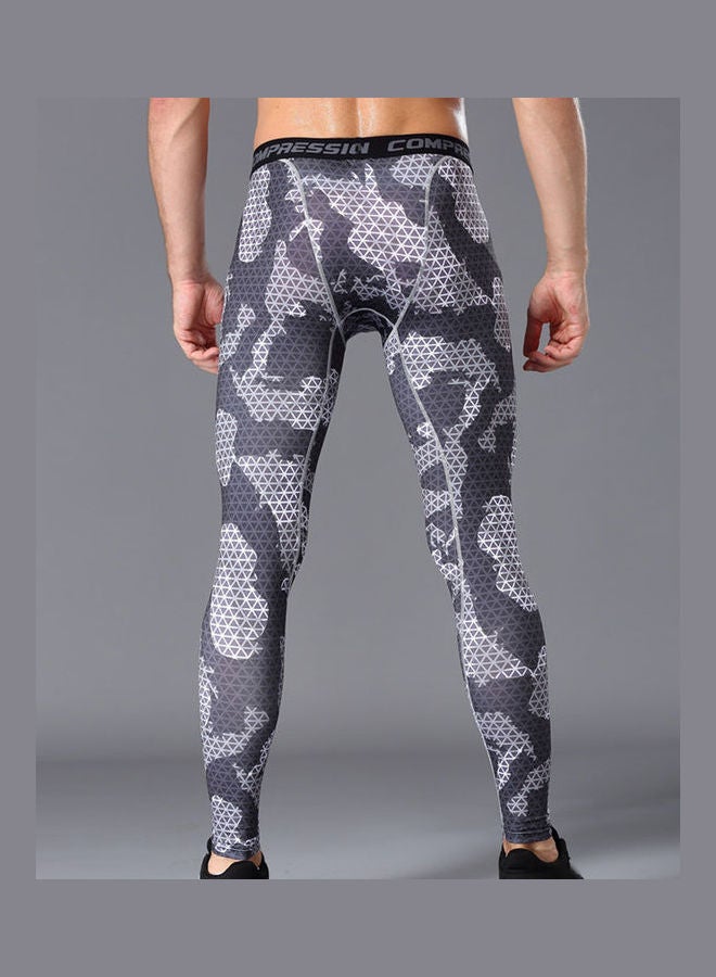 Quick Dry Compression Tights Grey  - Image 4