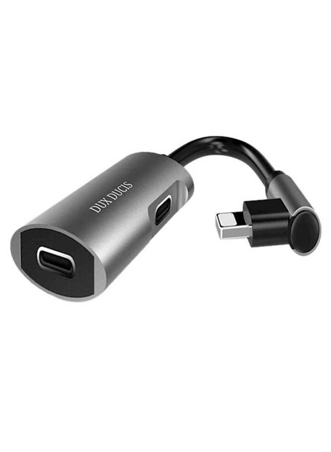 دوكس دوتشيز محول شحن 2 في 1 رمادي/أسود - Image 1