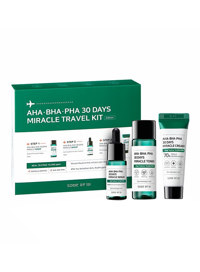 سام باي مي مجموعة السفر لأحماض التقشير المعجزة 30 يوم (تونر 30مل+سيروم 10مل+كريم 20جم) - Image 1