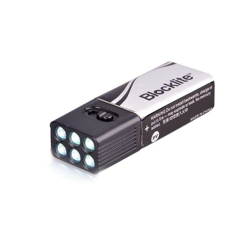 Generic Compact Size Ultra Bright Blocklite 9-Volt LED Flashlight Torch Black 7x1.6x2.5cm  - Image 3