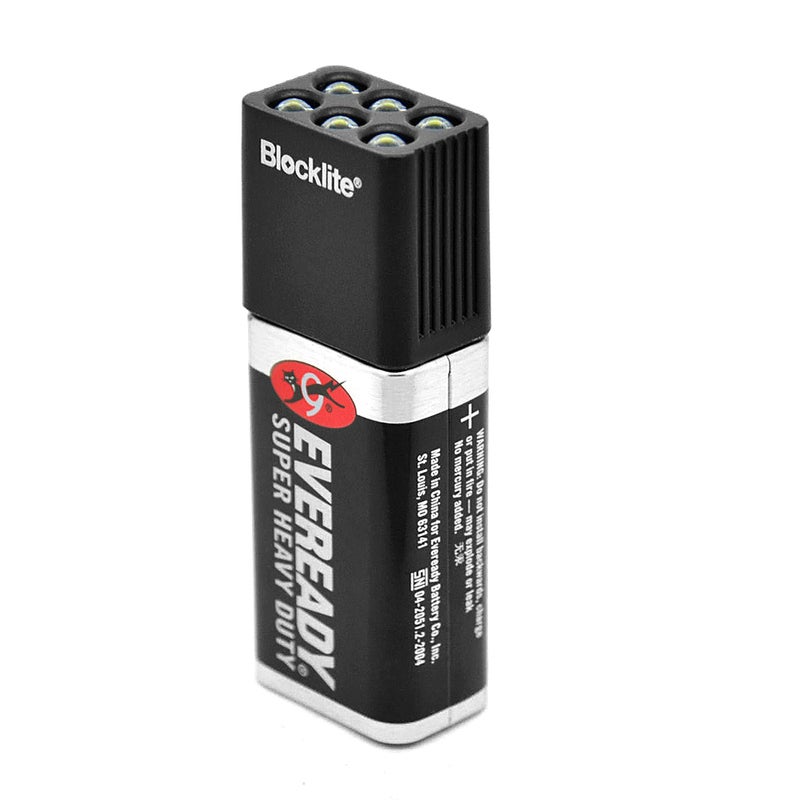 Generic Compact Size Ultra Bright Blocklite 9-Volt LED Flashlight Torch Black 7x1.6x2.5cm  - Image 2