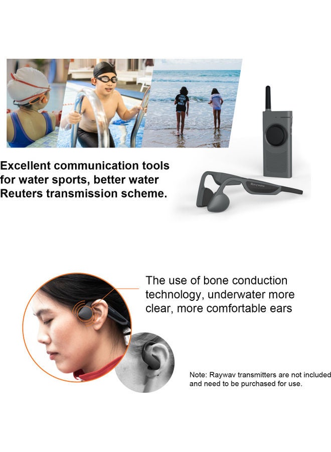 Generic - Bone Conduction Swimming Wireless Headphones Black - Image 1
