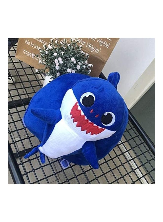 Baby Shark Cute Cartoon Kindergarten Shoulder Bag Blue/White - Image 3